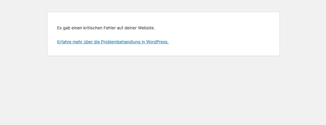 Kritischer Fehler in WordPress? So behebst du ihn wie ein Profi!